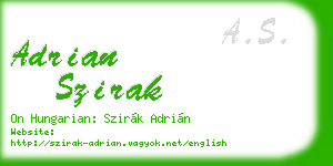 adrian szirak business card